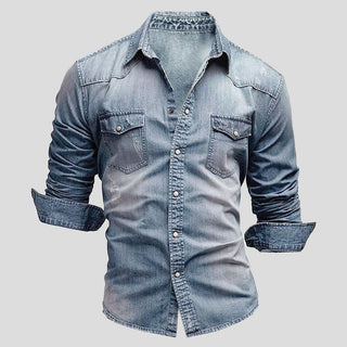 Hemd Herren Langarm Slim Fit - Cecile LavelleHellblau