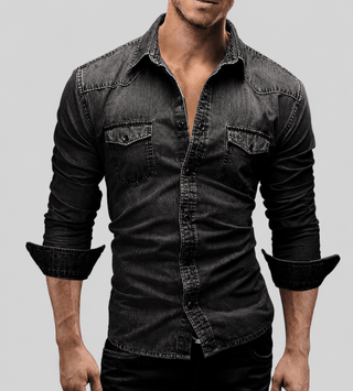 Hemd Herren Langarm Slim Fit - Cecile LavelleDunkelgrau