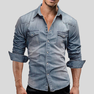 Hemd Herren Langarm Slim Fit - Cecile LavelleDunkelgrau