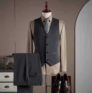 Herren Anzug Dreiteilig - Cecile LavelleSchwarz