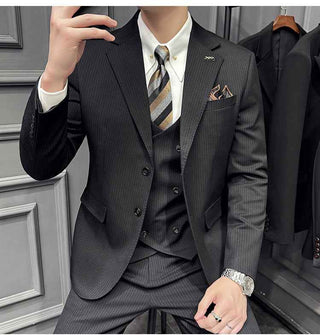 Herren Anzug Nadelstreifen - Cecile LavelleSchwarz