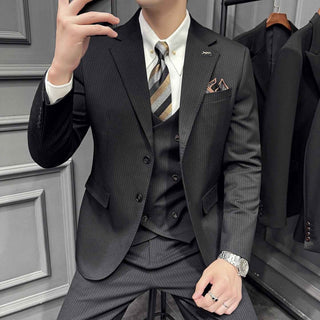 Herren Anzug Nadelstreifen - Cecile LavelleSchwarz