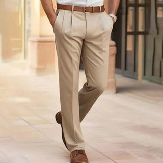 Herren Anzughose Business Gerader Schnitt - Cecile LavelleBeige