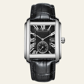 Herren Armbanduhr Rechteckig Elegant - Cecile LavelleSchwarz 1