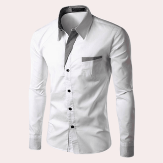 Herren Business Hemd Mit Kentkragen - Cecile LavelleWeiß