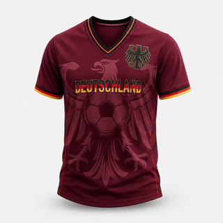 Herren Deutschland Trikot Fußball WM - Cecile LavelleWeinrot