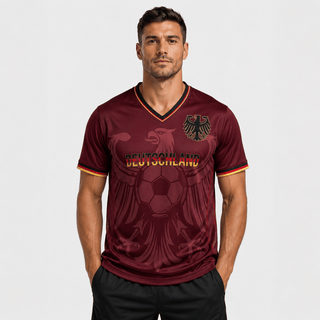 Herren Deutschland Trikot Fußball WM - Cecile LavelleWeinrot