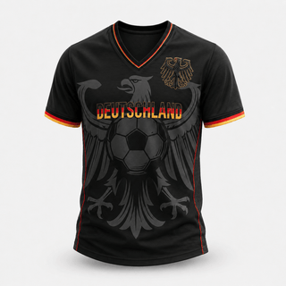 Herren Deutschland Trikot Fußball WM - Cecile LavelleSchwarz