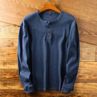 Herren Henley Hemd - Cecile LavelleMarineblau