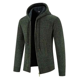 Herren Kapuzenstrickjacke - Cecile LavelleSchwarz