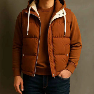 Herren Kapuzenweste - Cecile LavelleBraun