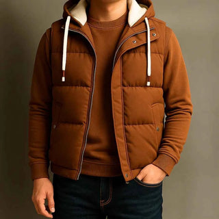 Herren Kapuzenweste - Cecile LavelleBraun