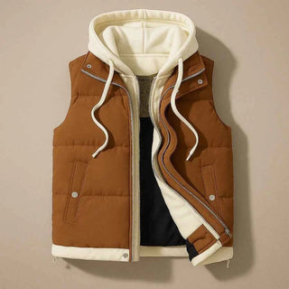 Herren Kapuzenweste - Cecile LavelleKamel