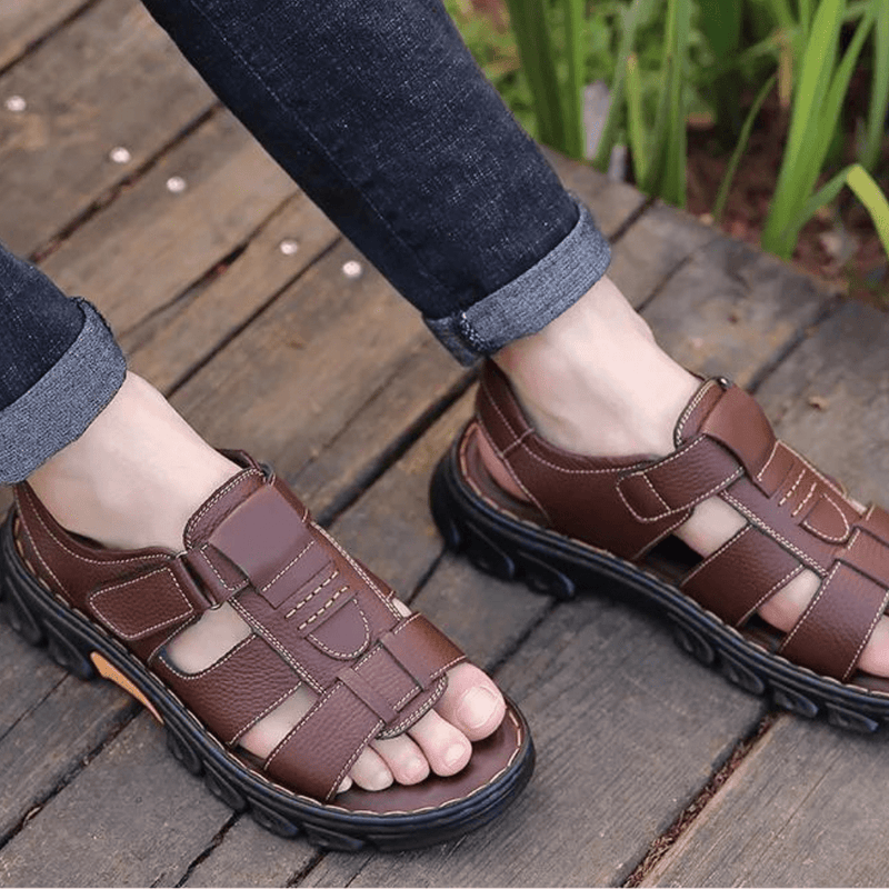 Herren Komfort Sandalen mit Klettverschluss