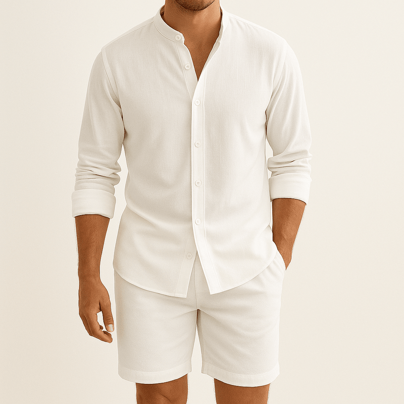 Herre hørlook sæt skjorte shorts