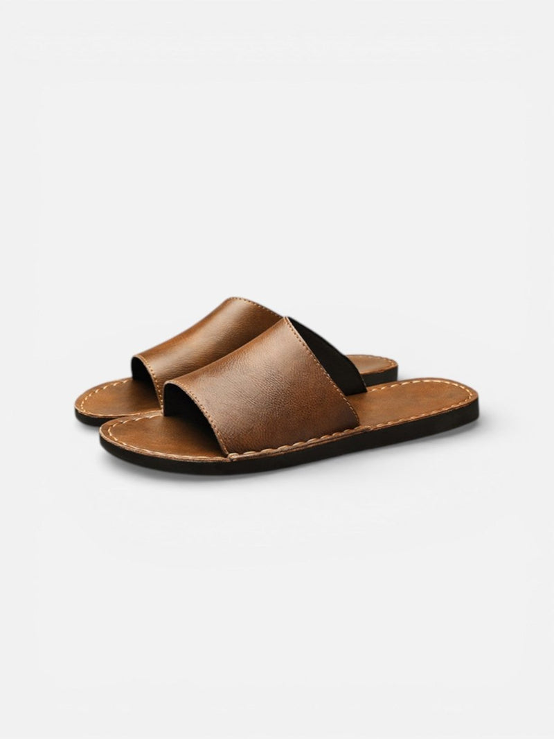 Herren Pantoletten Mit Breitem Riemen