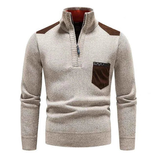 Herren Rundhals Pullover - Cecile LavelleBeige