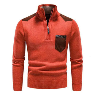 Herren Rundhals Pullover - Cecile LavelleOrange