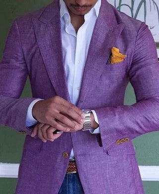 Herren Slim Fit Sakko - Cecile LavelleLila