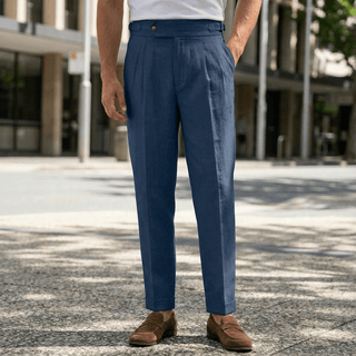 Herren Stoffhose Elegant Modern Geschnitten - Cecile LavelleMarineblau