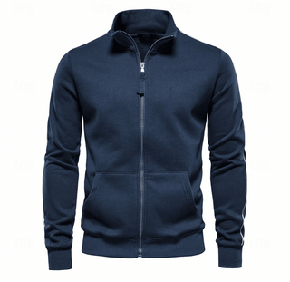 Herren Sweatjacke mit Reißverschluss Slim Fit - Cecile LavelleDunkelblau