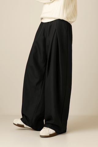 Herren Weite Stoffhose im Pantalon Stil - Cecile LavelleTaupe