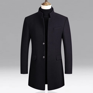 Herrenmantel Slim Fit in Schwarz