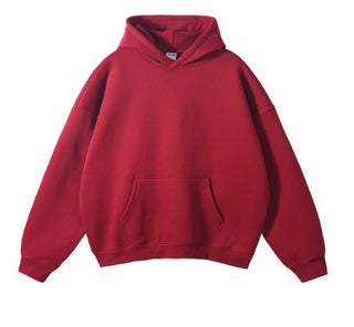 Hoodie Damen Oversized in Dunkelrot