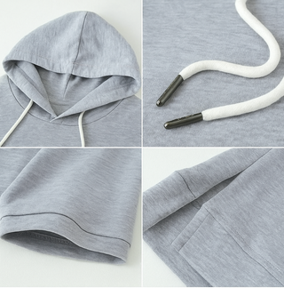 Hoodie Damen Oversized Kurzarm