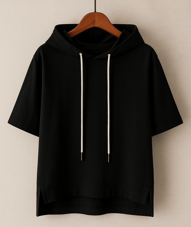 Women's Oversized Short Sleeve Hoodie