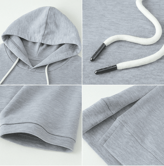 Hoodie Damen Oversized Kurzarm - Cecile LavelleSchwarz