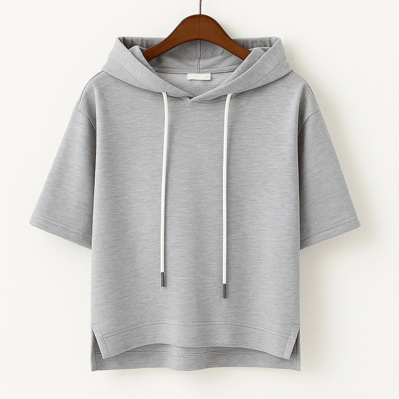 Women's Oversized Short Sleeve Hoodie