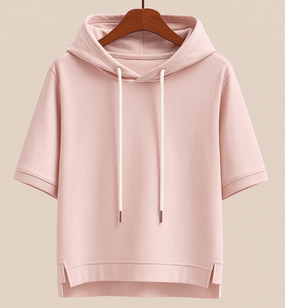 Hoodie Damen Oversized Kurzarm - Cecile LavelleRosa