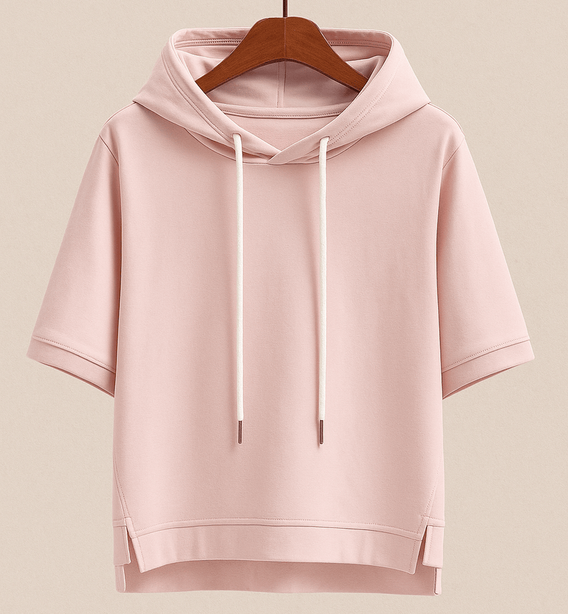 Women's Oversized Short Sleeve Hoodie