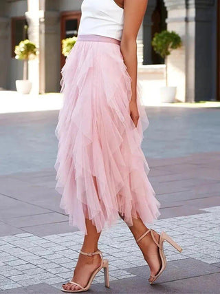 Isabella – Lagen - Tüll - Midirock mit elastischem Bund - Cecile LavelleBraun