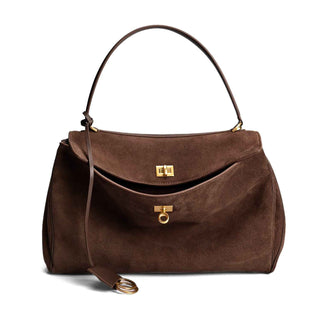 Isabella – Luxuriöse Schultertasche in Wildlederoptik