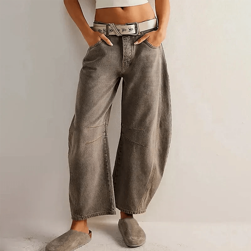 Women's Barrel Leg High Waist Jeans