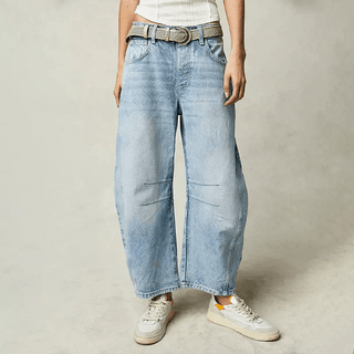 Jeans Damen Barrel Leg High Waist - Cecile LavelleHellblau