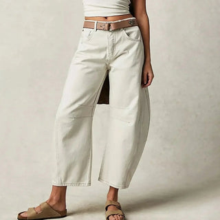 Jeans Damen Barrel Leg High Waist - Cecile LavelleWeiß
