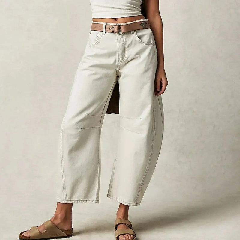 Women's Barrel Leg High Waist Jeans