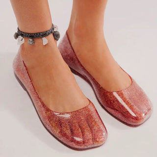 Jelly Schuhe Damen glitzernd rutschfest - Cecile LavelleRot