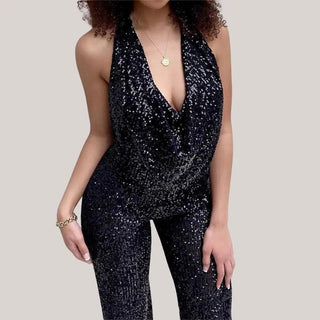 Jumpsuit Damen Elegant Festlich - Cecile LavelleSchwarz