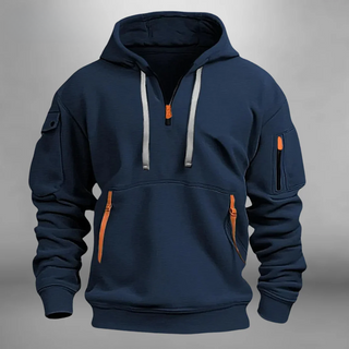 Kapuzensweatshirt Herren Regular Fit in Blau