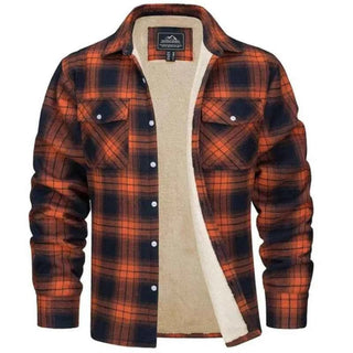 Karierte Hemdjacke Herren - Cecile LavelleOrange