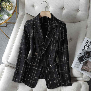 Karierter Blazer Damen - Cecile LavelleSchwarz