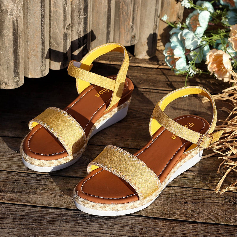 Wedge Platform Sandals with Straps