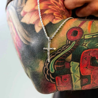Kette Mit Kreuz Herren - Cecile LavelleSilber