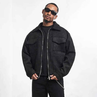 Klassische Bomberjacke Herren - Cecile LavelleSchwarz