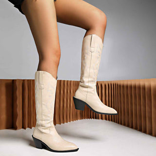 Klassische Cowboystiefel - Cecile LavelleBeige