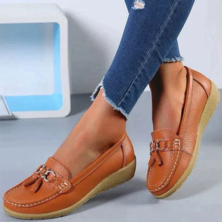 Klassische Damen Loafer - Cecile LavelleHellbraun
